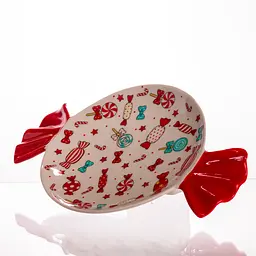 Новорічна порцелянова тарілка для десертів Merry Christmas Yiwu CR-1-24 - мініатюра 3