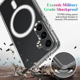 Чохол протиударний для Samsung Galaxy S26 (S942) Clear Case Ultra Hybrid with MagSafe Прозорий - мініатюра 6