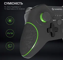 Геймпад джойстик GamePro MG-650 Black 2.4G PC/PS3/Android - мініатюра 11