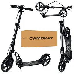 Самокат дитячий iTrike складаний 32х13х92-101 см Чорний 000222978 - мініатюра 2