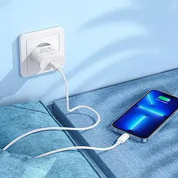 Адаптер сетевой HOCO Type-C to Lightning Fighter single port charger set C109A 1Type-C, 3A/20W, PD/ - миниатюра 3