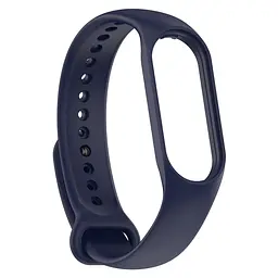Силіконовий ремінець для фітнес браслетів Xiaomi Mi Band 5/6/7, Silicone, midnight blue, зі зручною застібкою, на фітнес трекер та смарт годинник, ArmorStandart (ARM61890)