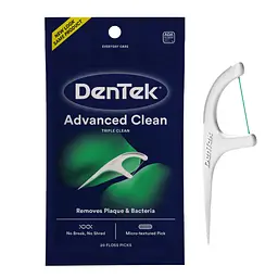 Флос-зубочистки DenTek Advanced Clean потрійне очищення 20 шт - мініатюра 3