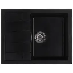 Кухонна мийка Zerix ZS-6550S-14 black металік ZX4546, Чорний матовий