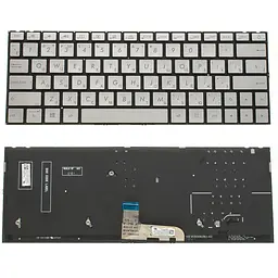 Клавіатура для ноутбука ASUS (UX333 series) rus сріблястий без фрейма підсвічування клавіш
