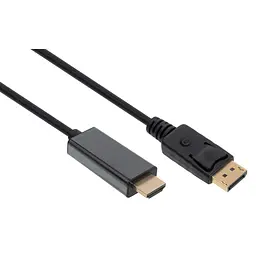 Кабель мультимедійний Display Port to HDMI 1.8m v1.4/v2.1 4K120/8K60 Vinga (VCPDP14HI211.8) - мініатюра 2
