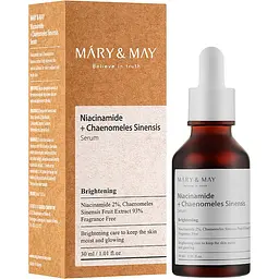 Сироватка Mary & May Niacinamide + Chaenomeles Sinensis, з ніацинамідом для освітлення шкіри, 30 мл - мініатюра 2