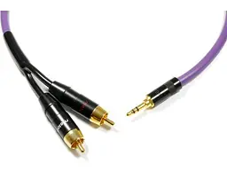 Інтерфейсний кабель MiniJack 3.5 mm-2хRCA Melodika MDMJ2-R20 Purple Cable 2m - мініатюра 4