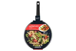 Сковорода Ardesto глибока з кришкою Gemini Gourmet Viareggio 26см алюміній чорний kuh0014384 - мініатюра 2