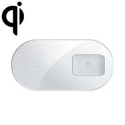 Бездротовий зарядний пристрій Baseus Simple 2in1Pro Edition White WXJK-C02 - мініатюра 4