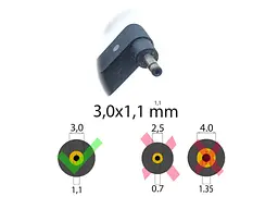 Зарядний пристрій для Asus 19V 2.37A 45W (3.0x1.1) Square (Квадратний з вилкою) - мініатюра 2