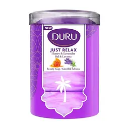 Твердое мыло Duru Just Relax Honey & Lavender Beauty Soap 4 х 90 г (8690506541552)