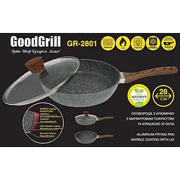 Сковорода алюмінієва GoodGrill з антипригарним покриттям 28 см (GR-2801) - мініатюра 4