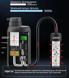 Електронний автоматичний портативний фільтр для води туристичний похідний BKLES BK-2000, зелений (101185) - мініатюра 7