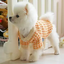 Светр для собак PetCircle широка безжова в'язка, помаранчевий L Petcircle Summer zoo0005814 - мініатюра 4