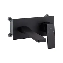 Змішувач для умивальника Qtap Gemini прихованого монтажу QTGEM273BLM45694 Black matt Чорний матовий