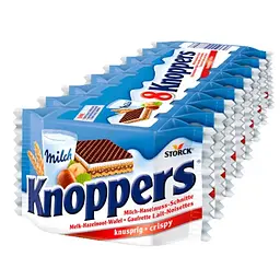 Вафлі Knoppers Knusprig Crispy 8 шт 200 г
