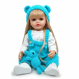 Реалістична Кукла Реборн 55 см повністю вінілова Doll Reborn Baby Born К0100323 - мініатюра 3