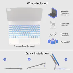 Чохол-клавіатура для iPad Air 13 та iPad Pro 12,9, 6, 5, 4-го, 3-го покоління, Magic Keyboard для iPad Pro 12,9, магнітний чохол - мініатюра 2