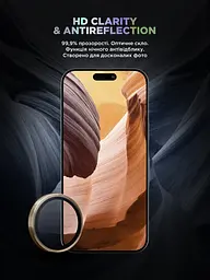 Захисне скло для камери Apple iPhone 17 Air, Supreme BI, золотий колір, з рамкою, глянцеве скло для захисту лінз, протиударне, прозоре, з клейовим шаром по контуру, не впливає на якість фото, ArmorStandart (ARM86450) - мініатюра 4