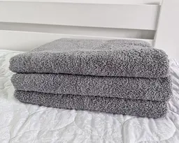Рушник турецький махровий однотонний Zeron 70х140 Light Gray щільність 450 г/м2