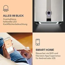 Витяжка Klarstein Futurelight Smart 420 м³/год 200 Вт острівна (10038710) - мініатюра 5