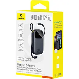 Зовнішній акумулятор Baseus EnerFill FC31 20000mAh 22.5W Black (P10082107123-00) [147151] - мініатюра 4