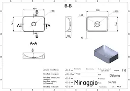 Умивальник Miraggio Debora 0000164, Білий - мініатюра 7