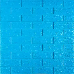 3D панель самоклеюча цегла Блакитна 700х770х5мм (005-5) SW-00000297 - мініатюра 3