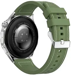 Смарт-годинник XO Watch 4 AMOLED Screen Smart Sports Call Watch сріблястий зелений ремінець - мініатюра 2