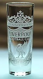 Скляна чарка 60мл Liverpool з гравіюванням подарунок для фаната стопка ФК Ліверпуль футбольна стопка
