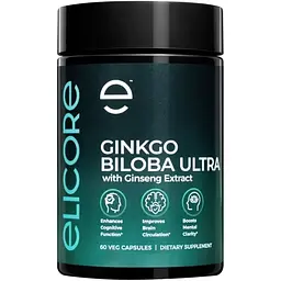 Амінокислота Elicore Labs Ginkgo Biloba Ultra, 60 вегакапсул vit0003841