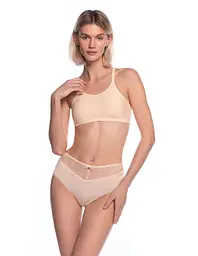 Трусики жіночі міді Lama VIS1562MD чорно-бежеві 4XL - мініатюра 3