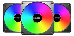 Набір із трьох вентиляторів для корпусу 120MM GF120R V2 ARGB PWM 3I1 (B) MONTECH - мініатюра 3