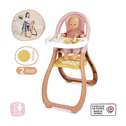 Ігровий набір Smoby стільчик Бебі Ньорс Теракотова пудра для годування, 2 аксесуари, 18 міс. (7600220388) - мініатюра 4