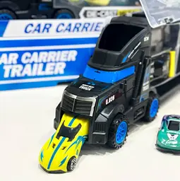 Іграшкова фура Car Carrier Trailer з 5 металевими машинками - мініатюра 4