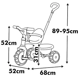 Дитячий велосипед Smoby Бі Муві 2 в 1 Айворі (7600740338) - мініатюра 2