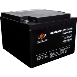 Акумулятор LogicPower AGM 12V (12V/26Ah/312Wh) (22883) [109167] - мініатюра 3