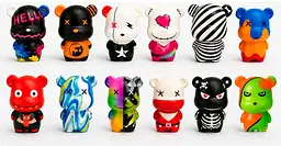 Колекція Антистрес іграшок Ведмедик Беарбрік Bearbrick EcoKraft 10см 12 шт. Сквіш (6930566891429)