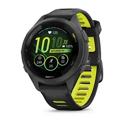 Смарт-часи Garmin Forerunner 265S з чорний силіконовим ремінцем