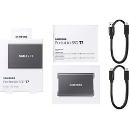 Зовнішній SSD накопичувач Samsung T7 4TB Titan Gray (MU-PC4T0T/WW) [109766] - мініатюра 6