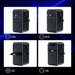 Зарядний пристрій Choetech 4xUSB 100W PD (2хUSB-C+2хUSB-A) сharger diamond model чорний (PD6028-BK) - мініатюра 2