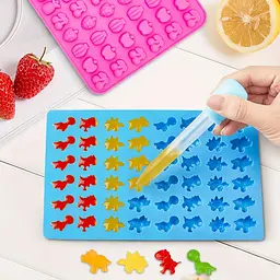 Силіконова форма для желейних цукерок "Міні Ведмедики Gummy Bears" 19х13.7 см, Kitchen Master Блакитний 87334 - мініатюра 4