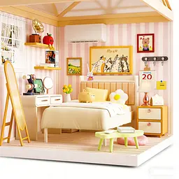 Конструктор-румбокс Спальня Mini House 8004-MH серії Інтер'єр , зі світлом - мініатюра 4