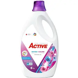 Гель для прання Active White-Colors для білих та кольорових речей, 6000 мл