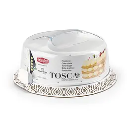 Переноска для торта TOSCA d37 біло-сіра (55850)