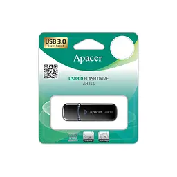 USB флеш накопичувач Apacer 32GB AH355 Black USB 3.0 (AP32GAH355B-1) - мініатюра 4