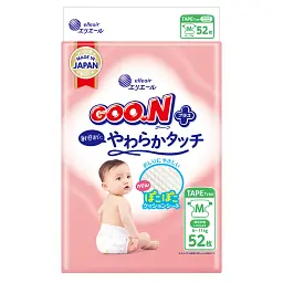 Підгузки GOO.N Plus 6-11 кг Розмір М, на ліпучках 52 шт (21001497)