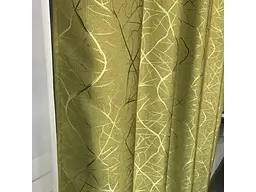 Льняні штори оливкового кольору з ефектом битого скла 2шт. 150х270 на тасьмі ALBO pbe0052957 - мініатюра 11