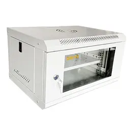 Шафа настінна GEAR 6U 19 600x600x300 мм, + Полиця 19, grey (GWMSN-6U-600-600G) - мініатюра 2